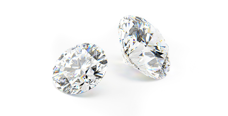 3d rendered illustration of some diamonds