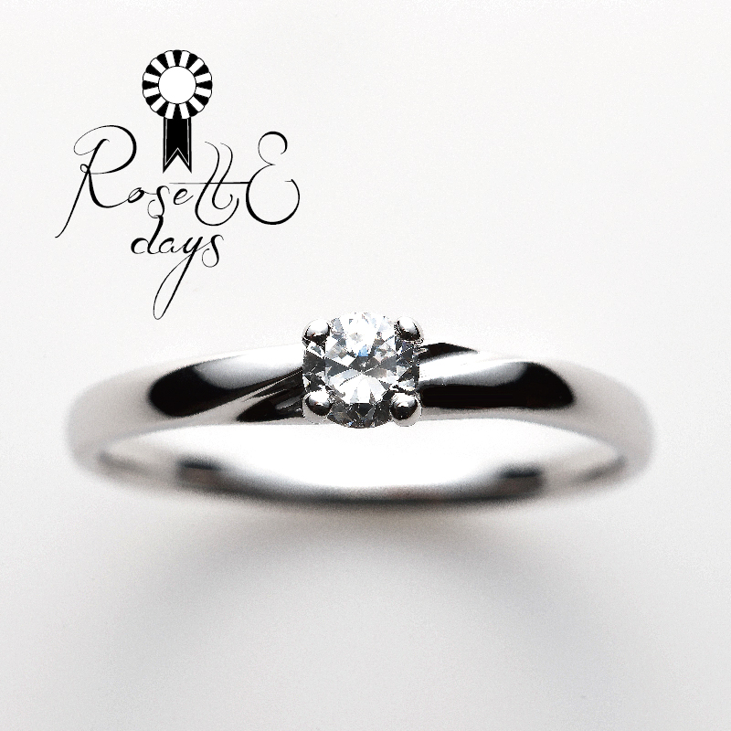 姫路でプロポーズにおすすめの細身でおしゃれな婚約指輪ロゼットデイズのカモミール