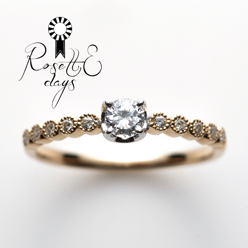 姫路でプロポーズにおすすめの細身でおしゃれな婚約指輪ロゼットデイズのローズマリー