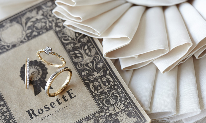 ロゼット　和歌山　かわいい　結婚指輪　婚約指輪