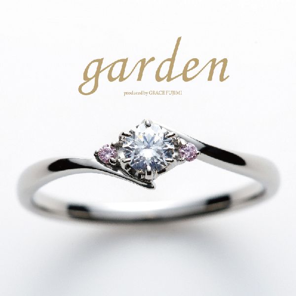 加古川市で人気の婚約指輪　gardenオリジナルの枠デザイン4