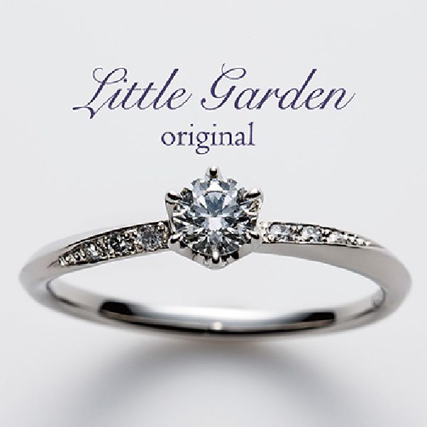 加古川市で人気の婚約指輪　gardenオリジナルの枠デザイン１