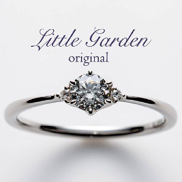 加古川市で人気の婚約指輪　gardenオリジナルの枠デザイン2　