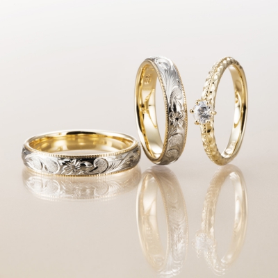 岸和田市人気ハワイアンジュエリー結婚指輪５