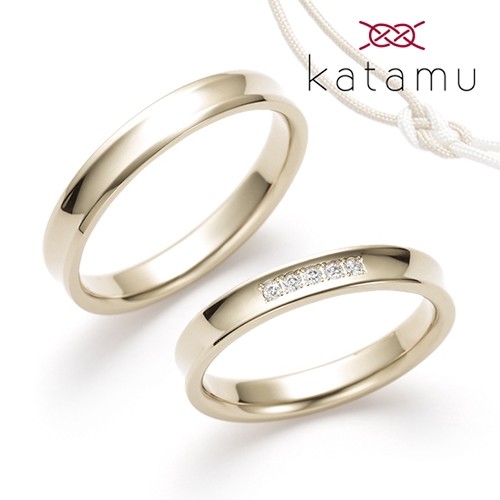姫路の鍛造製法の結婚指輪Katamu長閑