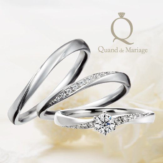 ダイヤモンドにこだわった結婚指輪Quand de Mariage2