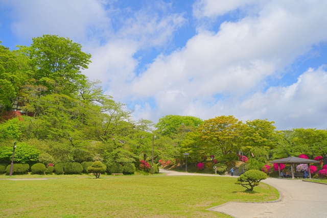 日本国内で人気のフォトウェディングスポットの千秋公園